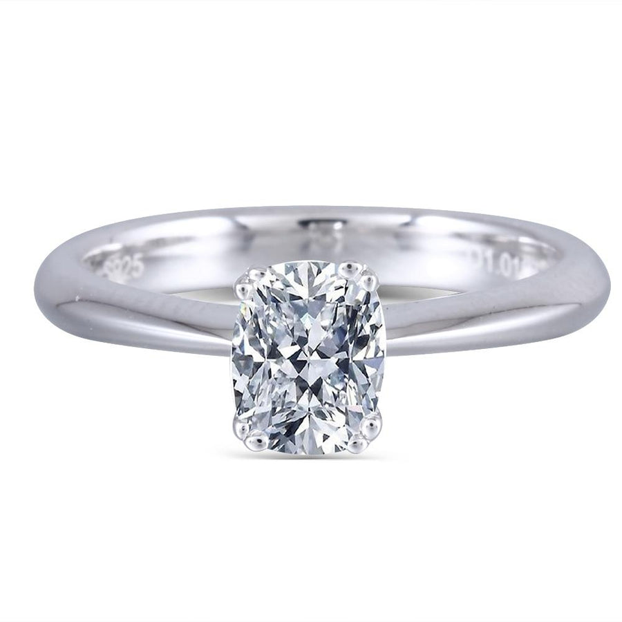 Oval Solitaire Double Prong Ring (1 Carat) - Moissanite, Done Better.