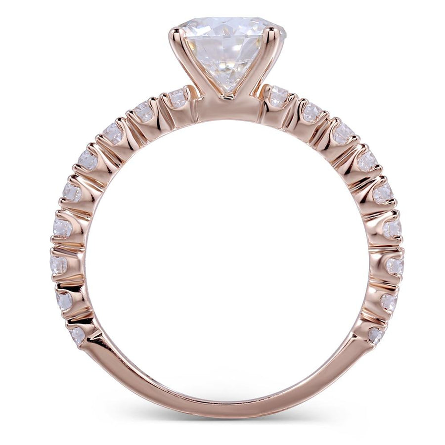Round Eternity Band 1CT Ring in 18K Rose Gold - Moissanite, Done Better.
